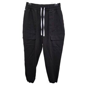 Figs Women's Black Technical Collection Jogger-Style Scrub Pants L/P
